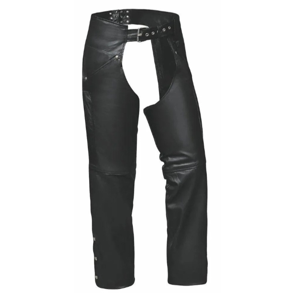 Unisex- Black Leather Chaps From.Leather Headquarters With Thinsulate M3 Thermal